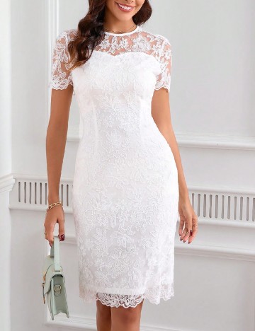 Rochie scurta SHEIN, alb