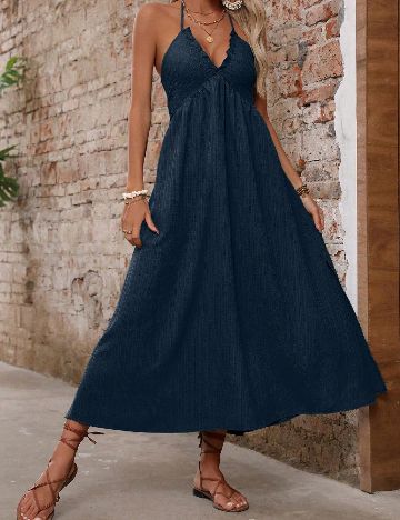 Rochie lunga SHEIN, albastru inchis