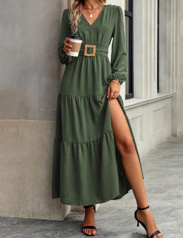 Rochie lunga SHEIN, verde