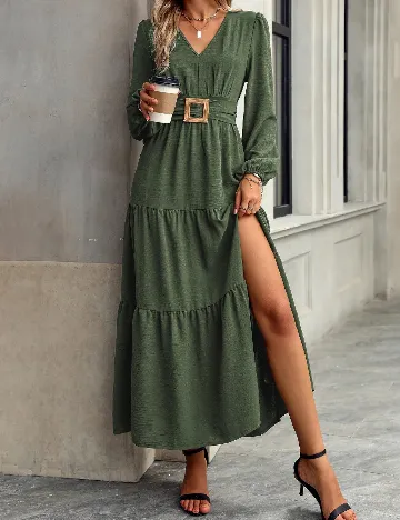 Rochie lunga SHEIN, verde Verde