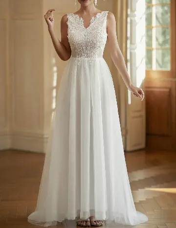 Rochie lunga SHEIN, alb Alb