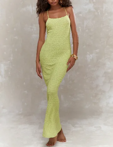 Rochie lunga Missguided, verde Verde