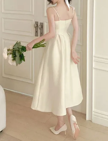 Rochie medie Dazy, galben deschis Galben