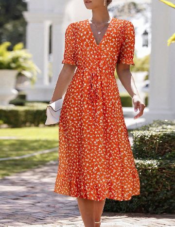 Rochie medie SHEIN, portocaliu