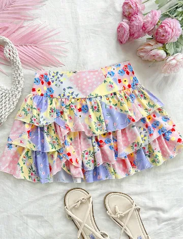 Fusta SHEIN, floral print Floral print