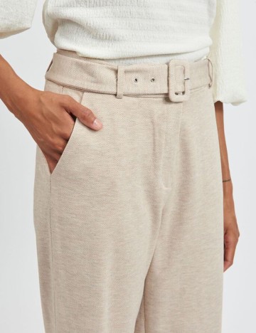 Pantaloni Vila, crem