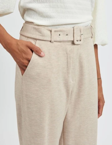 Pantaloni Vila, crem