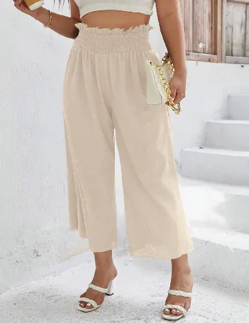 Pantaloni SHEIN CURVE, crem Crem