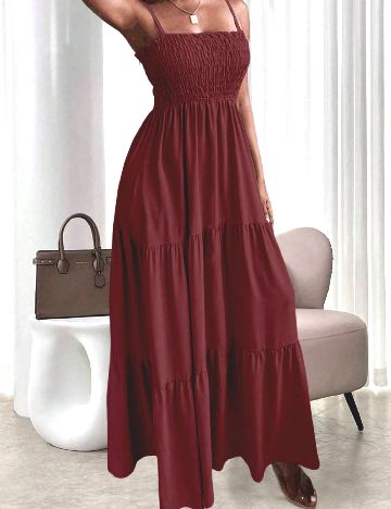 Rochie lunga SHEIN, grena