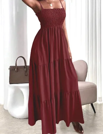 Rochie lunga SHEIN, grena Rosu