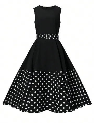 Rochie medie SHEIN, alb/negru Negru