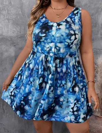 Rochie scurta SHEIN CURVE, albastru Albastru