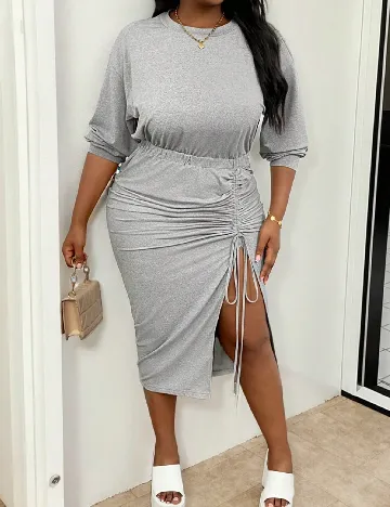 Rochie medie SHEIN CURVE, gri Gri