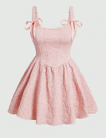 Rochie scurta SHEIN CURVE, roz pal Roz