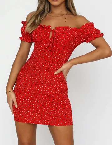 Rochie scurta SHEIN, rosu Rosu