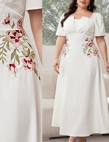 Rochie lunga SHEIN CURVE, alb