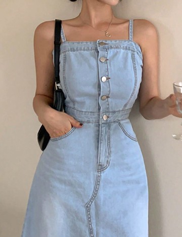 Rochie lunga Dazy, albastru