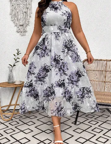 Rochie lunga SHEIN CURVE, floral Floral print