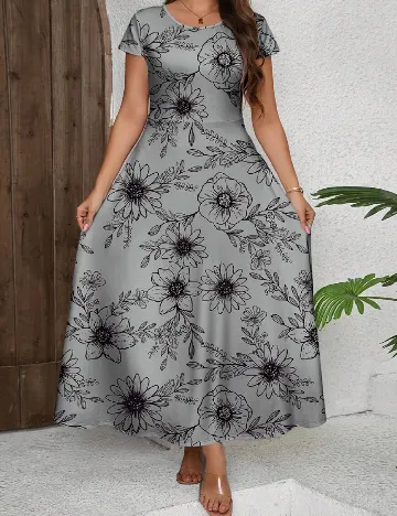 Rochie lunga SHEIN CURVE, albastru Albastru