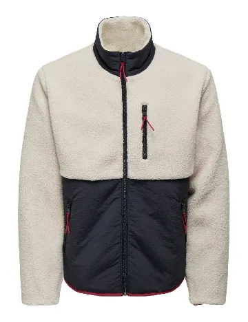 Jacheta Only, crem/bleumarin Crem