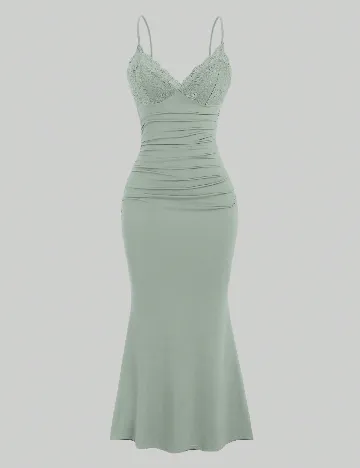 Rochie lunga SHEIN, verde Verde