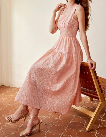 Rochie lunga MOTF, roz