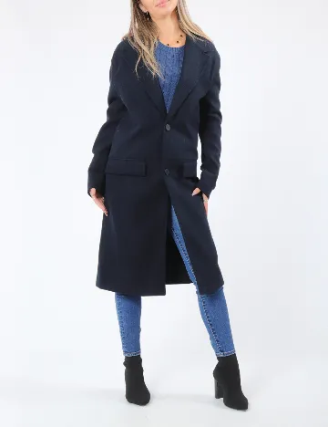 Palton oversize Zara, bleumarin Albastru