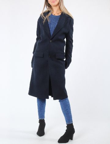 Palton oversize Zara, bleumarin
