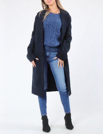 Palton oversize Zara, bleumarin