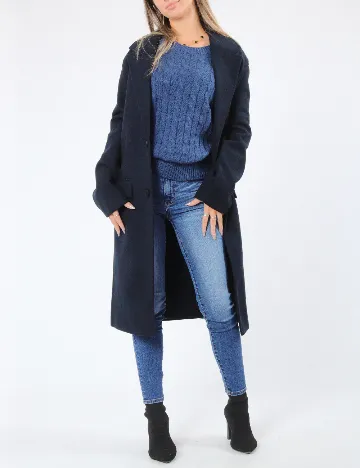 Palton oversize Zara, bleumarin Albastru