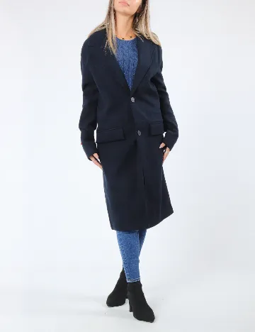 Palton oversize Zara, bleumarin Albastru