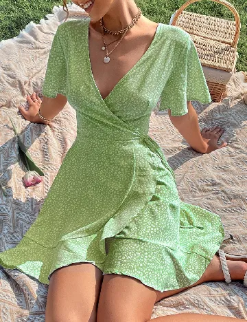 Rochie scurta SHEIN, verde Verde