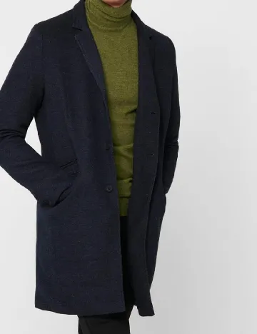 Palton Only, bleumarin Albastru