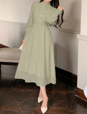 Rochie medie Dazy, verde