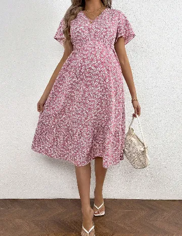 Rochie medie SHEIN Maternity, roz Roz
