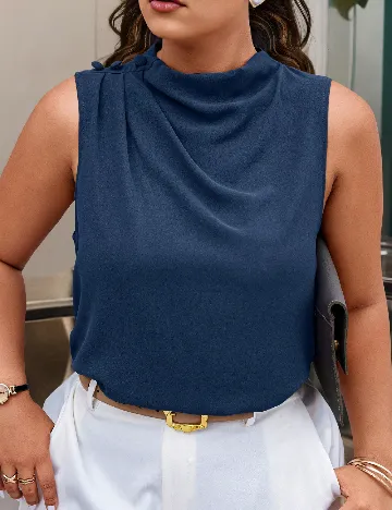Bluza SHEIN CURVE, albastru Albastru