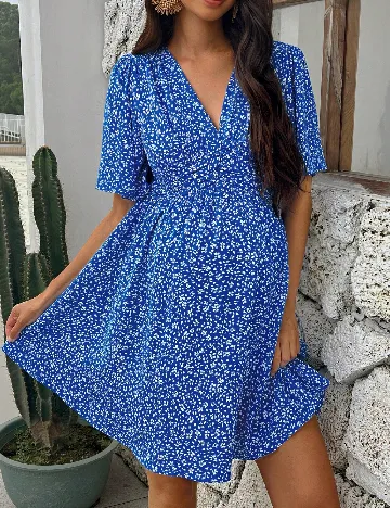 Rochie scurta SHEIN, albastru Albastru