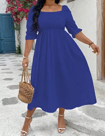 Rochie lunga SHEIN CURVE, albastru Albastru