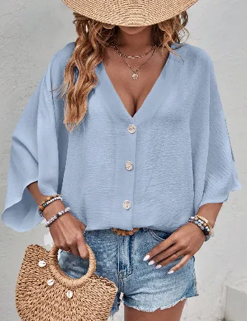 Bluza SHEIN, albastru Albastru