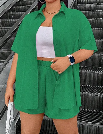 Compleu SHEIN CURVE, verde Verde