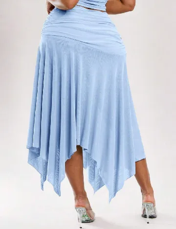 Fusta SHEIN CURVE, bleu Albastru