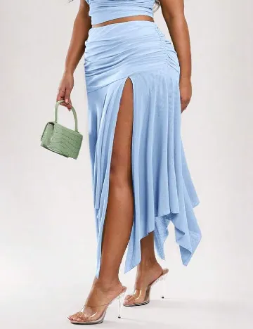 Fusta SHEIN CURVE, bleu Albastru