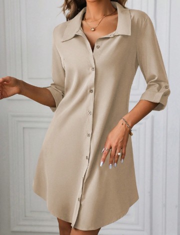 Rochie scurta SHEIN, crem