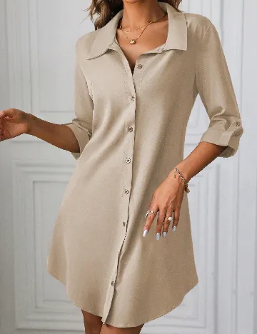 Rochie scurta SHEIN, crem Crem
