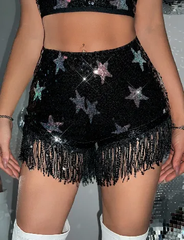 Pantaloni scurti SHEIN, negru Negru