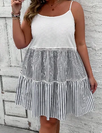 Rochie scurta SHEIN CURVE, alb Alb
