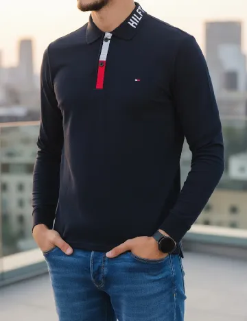 Bluza Tommy Hilfiger, bleumarin inchis Albastru