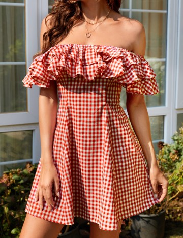 Rochie scurta SHEIN, rosu