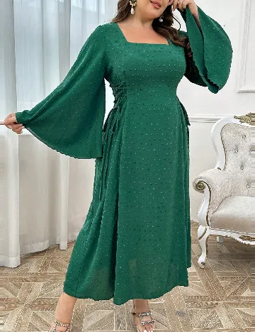 Rochie lunga SHEIN CURVE, verde Verde