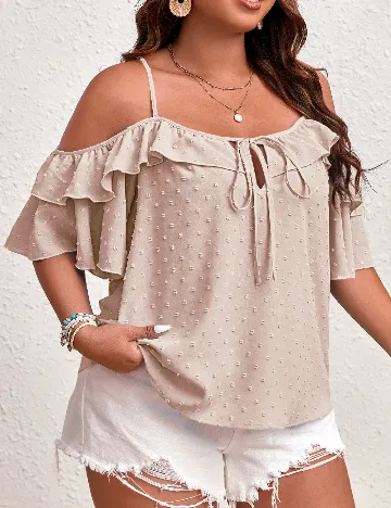 Bluza SHEIN CURVE, piersica Roz